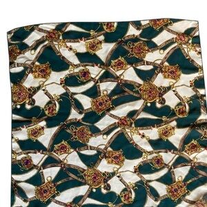 Elegant Green and Gold Scarf